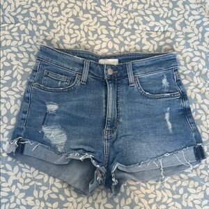 H&M Blue Distressed Jean Shorts
